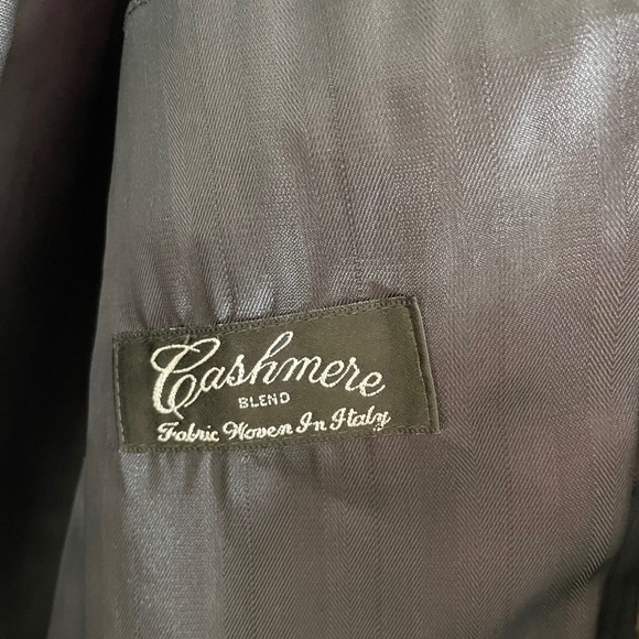 Roberto Vasalli Men Wool Cashmere Double Breasted Overcoat 42 Army Olive Green - Picture 2 of 16